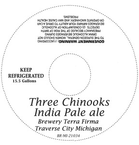 Three Chinooks India Pale Ale April 2014