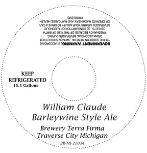 William Claude Barleywine Style Ale April 2014