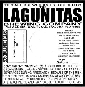 The Lagunitas Brewing Company A Little Sumpin Extra April 2014