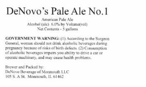 Denovo's Pale Ale No.1 April 2014