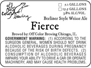 Off Color Brewing Fierce April 2014