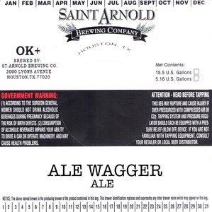 Saint Arnold Brewing Company Ale Wagger April 2014