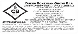 Dukes Bohemian Grove Bar O.j. Strawberry Belgian Style April 2014