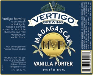 Vertigo Brewing Madagascar Vanilla Porter