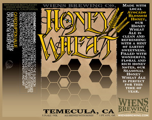 Wiens Brewing Company Honey Wheat April 2014