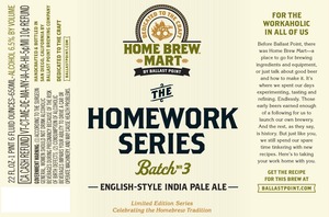 Ballast Point Homework Series #3 April 2014