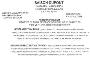 Saison Dupont Cuvee Dry Hopping 2014 April 2014