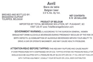 Avril Biere De Table April 2014