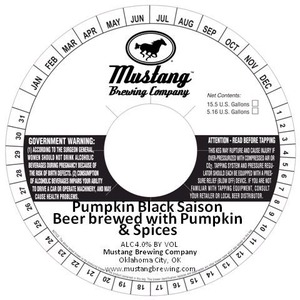 Mustang Brewing Company Pumpkin Black Saison April 2014