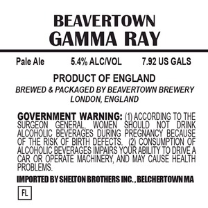 Beavertown Brewery Gamma Ray April 2014