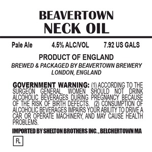 Beavertown Brewery Neck Oil