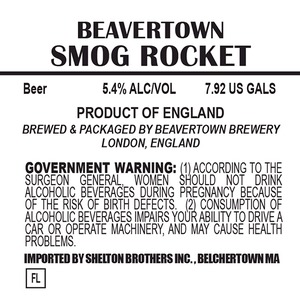 Beavertown Brewery Smog Rocket April 2014