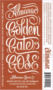 Almanac Beer Co. Golden Gate Gose April 2014