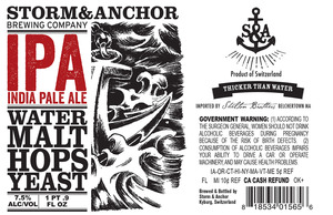 Storm & Anchor IPA April 2014