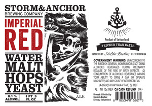 Storm & Anchor Imperial Red April 2014