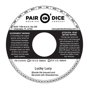 Pair O Dice Brewing Company Lucky Lucy April 2014