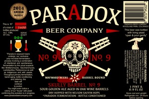 Paradox Beer Company Inc Skully Barrel No. 9