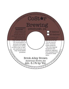 Costar Brewing Brick Alley Brown