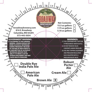 Broadway Brewery Brown Ale