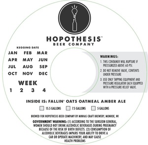 Hopothesis Beer Company Fallin' Oats Amber