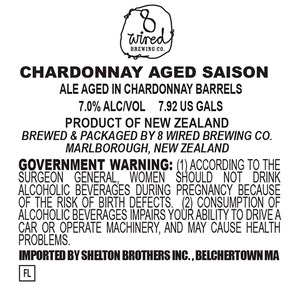 8 Wired Chardonnay Aged Saison May 2014