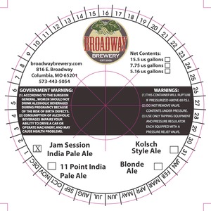 Broadway Brewery Jam Session India Pale Ale