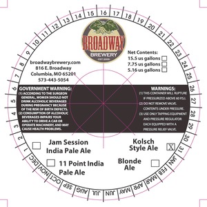 Broadway Brewery Kolsch Style Ale