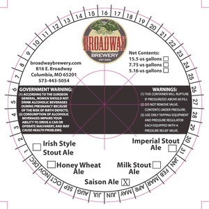 Broadway Brewery Saison Ale