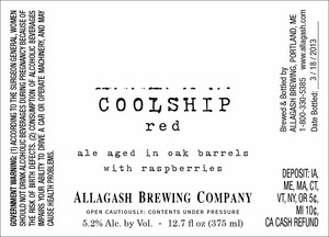 Allagash Brewing Company Coolship Red