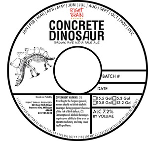 Right Brain Brewery Concrete Dinosaur