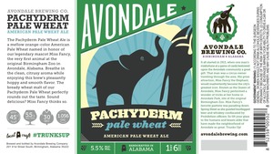 Avondale Brewing Co Pachyderm Pale Wheat May 2014