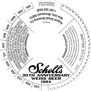 Schell's 3oth Anniversary Weiss Beer 1984 May 2014