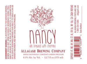 Allagash Brewing Company Nancy