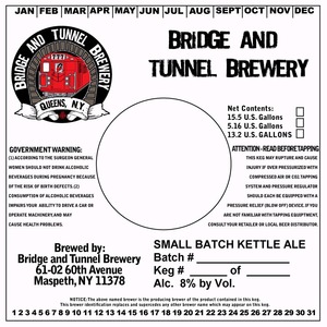 Bridge And Tunnel Brewery Small Kettle Batch May 2014