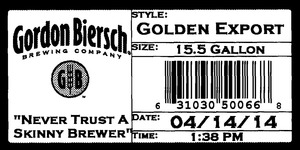Gordon Biersch Brewing Company Golden Export May 2014