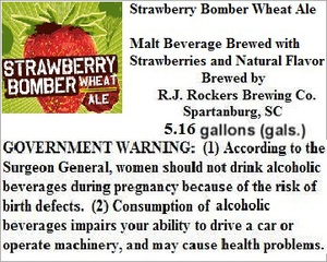 R.j. Rockers Brewing Company, Inc. Strawberry Bomber Wheat