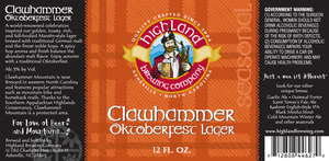 Highland Brewing Co. Clawhammer Oktoberfest May 2014