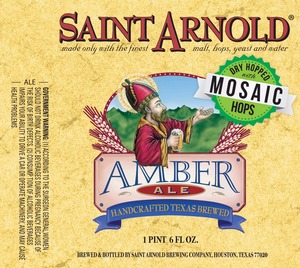 Saint Arnold Brewing Company Amber Ale May 2014