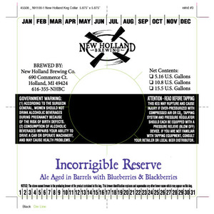 New Holland Brewing Company Incorrigible Reserve