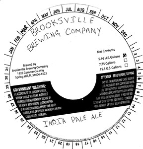 Brooksville Brewing Company Inc. India Pale Ale May 2014