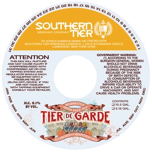 Southern Tier Brewing Company Tier De Garde May 2014