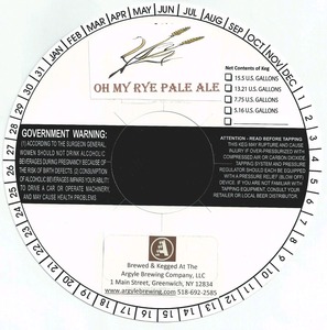 Argyle Brewing Company, LLC Oh My Rye Pale Ale