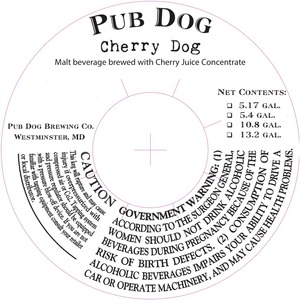 Pub Dog Cherry Dog May 2014