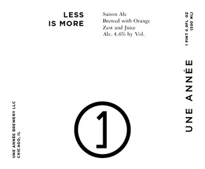 Une Annee Less Is More May 2014