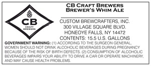 Cb Craft Brewers Brewer's Whim