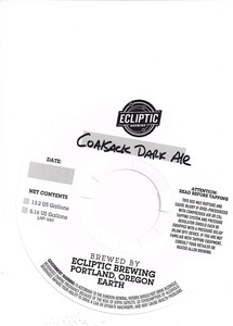 Coalsack Dark Ale May 2014