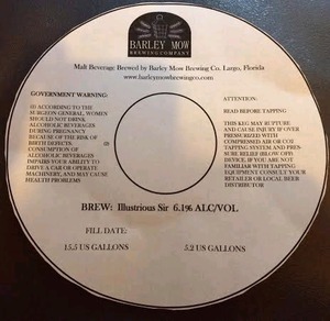 Barley Mow Brewing Company Illustrious Sir May 2014