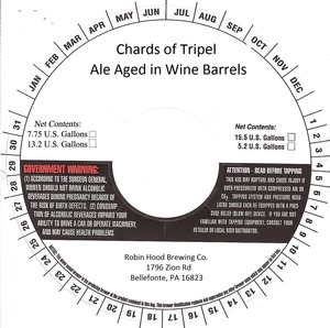 Robin Hood Brewing Co. Chards Of Tripel