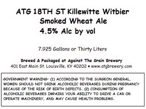 Against The Grain Brewery Atg 18th St Killewitte Witbier May 2014