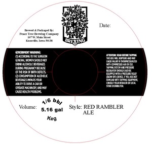 Peace Tree Brewing Company Red Rambler May 2014